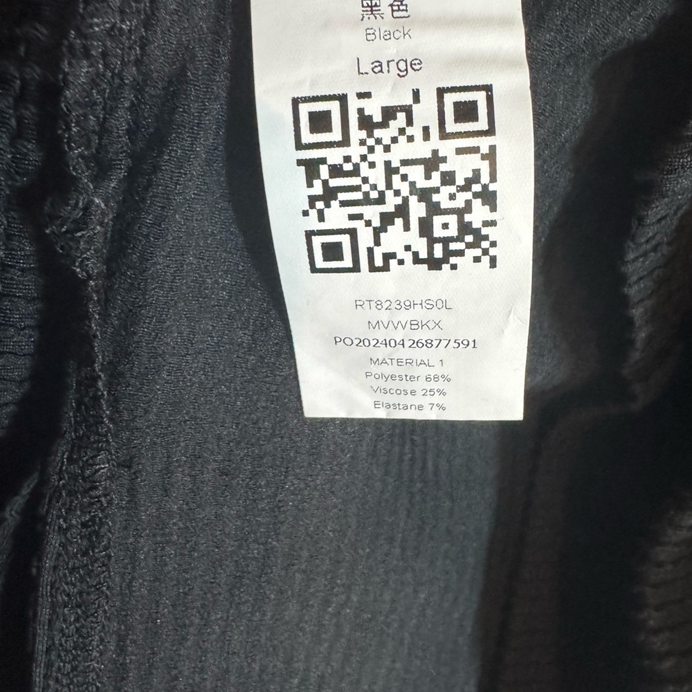 Women's Black Ribbed Top - Picture 4 of 4